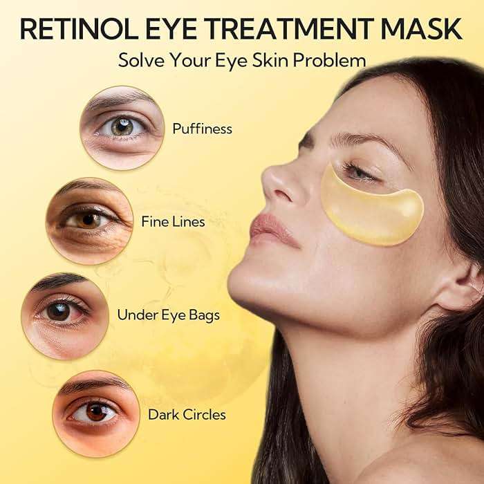 LANBENA Under Eye Patches (30 Pairs) - Gold Under Eye Mask Retinol & Collagen, Under Eye Mask for Face Care, Eye Masks for Dark Circles and Puffiness, Under Eye Masks for Beauty & Personal Care - Image 6