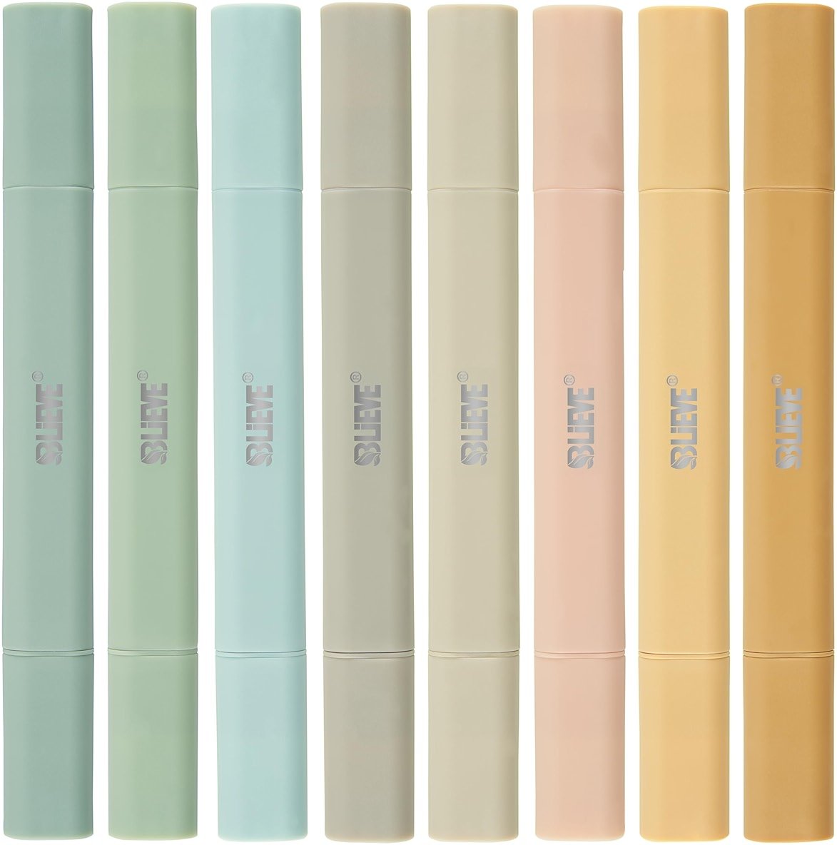 BLIEVE Bible Highlighters No Bleed Through, Pastel Colors, Dual Tip, 8 Pack | Aesthetic Cute Highlighters, Chisel Tip & Fine Point For Bible & Journaling, Back To School Supplies - Product Image