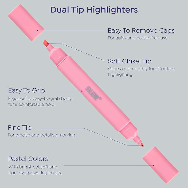BLIEVE Bible Highlighters No Bleed Through, Pastel Colors, Dual Tip, 8 Pack | Aesthetic Cute Highlighters, Chisel Tip & Fine Point For Bible & Journaling, Back To School Supplies - Image 4