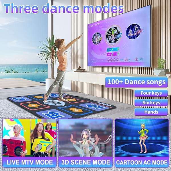Damcoola Retro TV Game Console for Kids,Kids TV Games with Dance Mat,with 21 AR Gun Shooting Game, 200+ Dance mat Songs,100+ independently Developed Games, Plug and Play,Giftware for Boys & Girls - Image 3