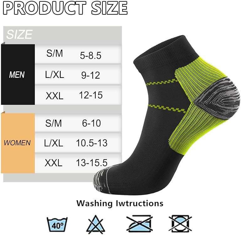 ACTINPUT Compression Socks Plantar Fasciitis for Women Men - 8-15 mmHg Best for Athletic,Support,Flight Travel,Nurses,Hiking - Image 5