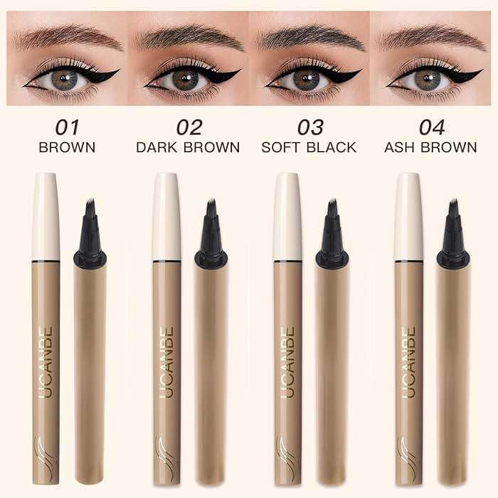 UCANBE Wild Natural Liquid Brow Pen - Microblading Eyebrow Pencil with Brow-Fection Angled Brush, Waterproof, Soft Bristles, Natural-Looking Brows, Last All Day for Women Girls Makeup(Dark Brown) - Image 2