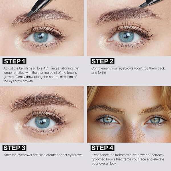 UCANBE Wild Natural Liquid Brow Pen - Microblading Eyebrow Pencil with Brow-Fection Angled Brush, Waterproof, Soft Bristles, Natural-Looking Brows, Last All Day for Women Girls Makeup(Dark Brown) - Image 7