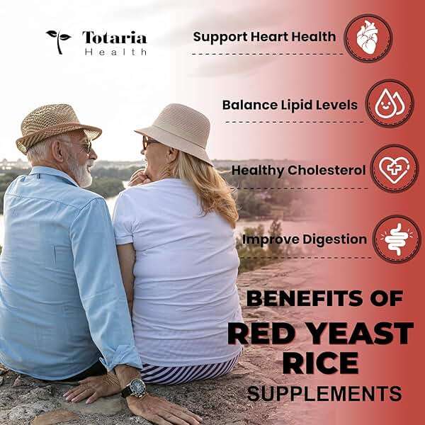 Totaria Red Yeast Rice 2,000mg with CoQ10 Supplement - Advanced Healthy Heart & Healthy Cholesterol Levels - Citrinin Free Extract Red Yeast Rice Capsules Plus Citrus Bergamot - Vegan, Non-GMO - Image 3