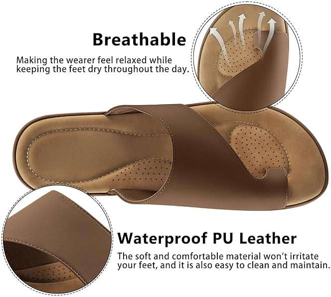 Reimferce Summer Flat Sandals for Women: Comfortable Walking Dressy Slides for 2026 - Ladies Orthopedic Casual Shoes Indoor Outdoor - Image 3