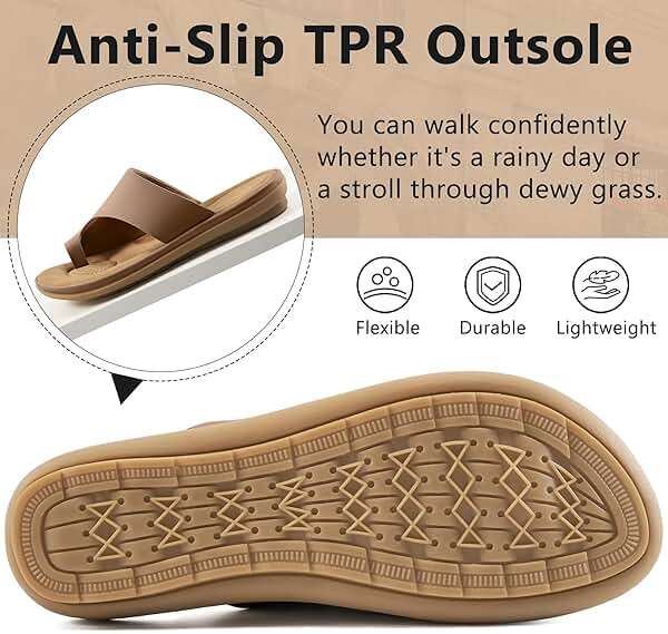 Reimferce Summer Flat Sandals for Women: Comfortable Walking Dressy Slides for 2026 - Ladies Orthopedic Casual Shoes Indoor Outdoor - Image 5