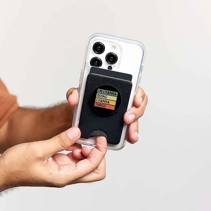 I'm Channa Doing Channa Things Funny Personalized Quote PopSockets PopWallet for MagSafe - Image 5