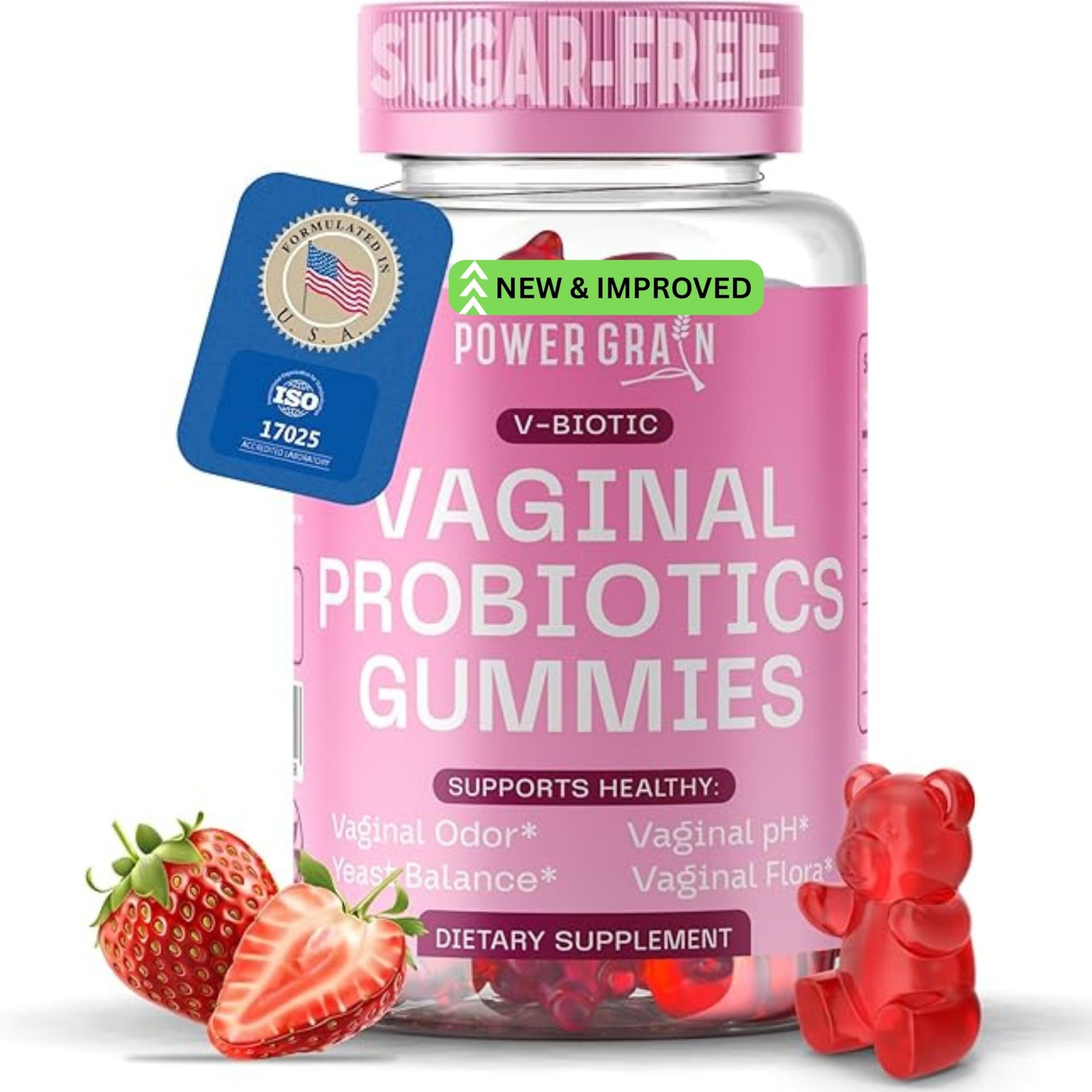 Premium Vaginal Probiotics Gummies – 15 Billion CFUs – pH Balance & Vaginal Health Support – Prebiotics & Digestive Enzymes – Supports Vaginal Flora & Odor Control–Yeast Infection Treatment - Product Image
