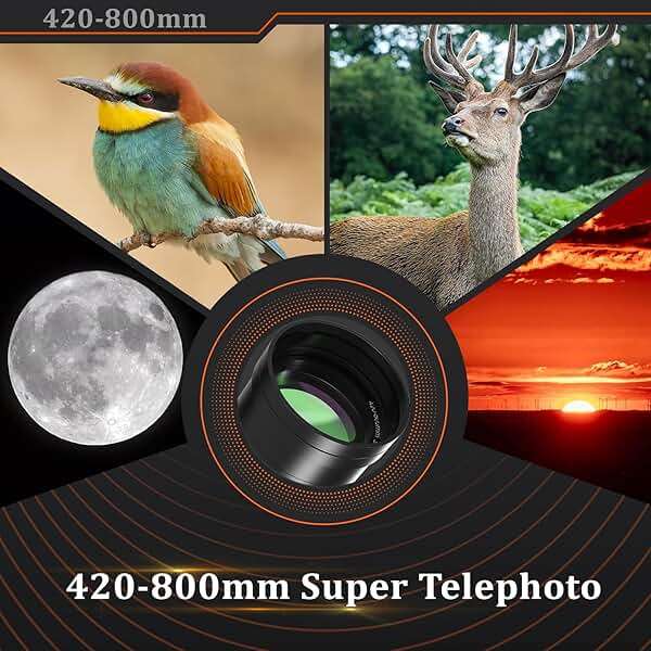 BENOISON Telephoto Lens RF Lens for Canon, 420-800mm Manual Focus MF Zoom Lens for Canon EOS R, Ra, RP, R3, R5, R5 C, R6, R6 Mark II, R7, R8, R10, R50, R100 Mirrorless - Image 7