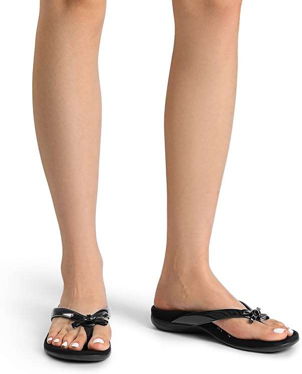 DREAM PAIRS Women's Arch Support Flip Flops Comfortable Dressy Orthopedic Thong Sandals Slides with Bow for Walking Summer Vacation - Image 7