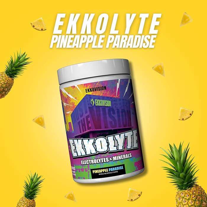 Ekkovision Ekkolyte Electrolytes and Minerals Powder, 50 MG Vitamin C & 155 MG Magnesium for Hydration Support, Essential Electrolytes for Women and Men, Pineapple Paradise Flavor, 120 Servings - Image 2