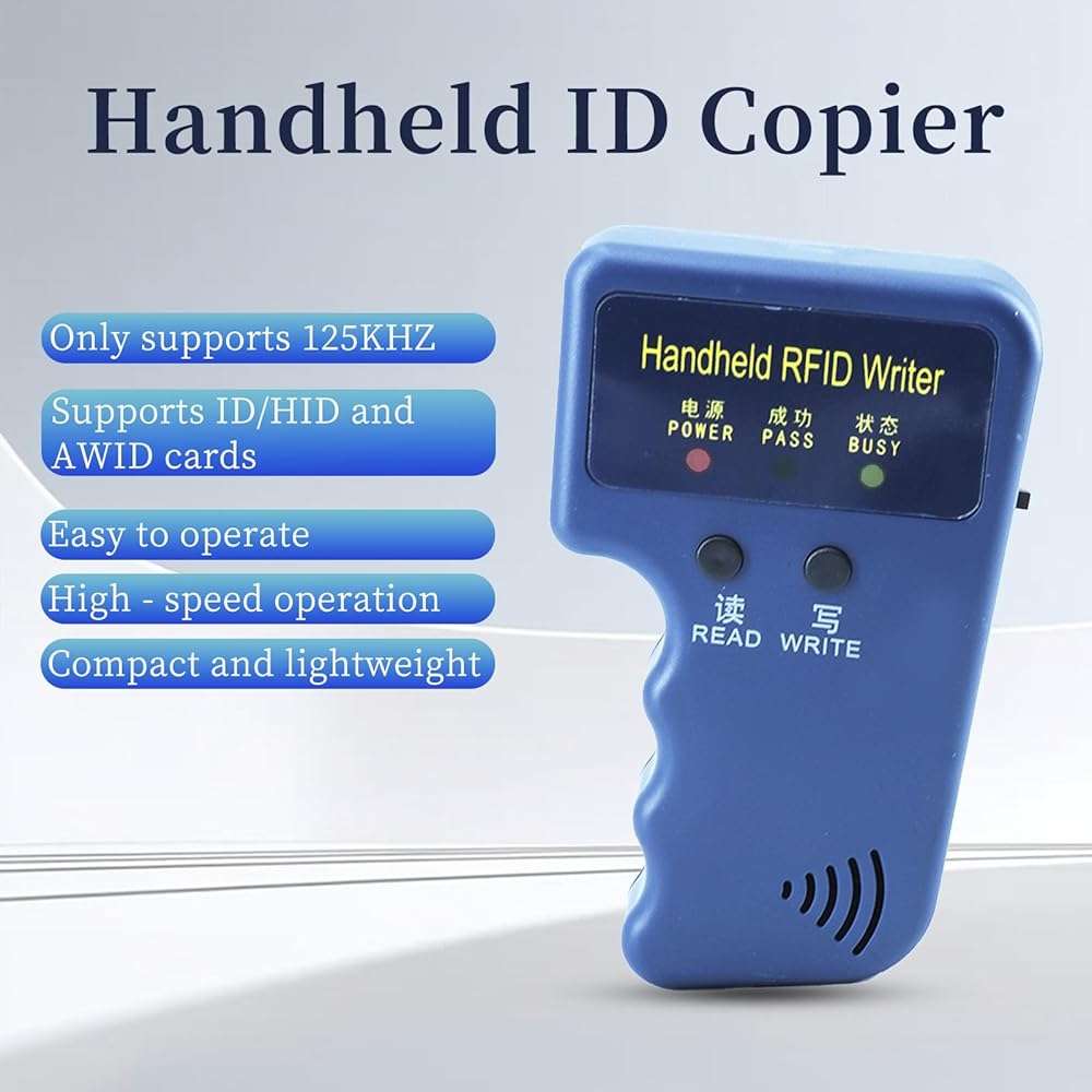 Tqsbeyah RFID Reader Writer Handheld 125KHz RFID Writer Copier Smart ID Card Duplicator Used for T5577 or EM4305 - Image 2