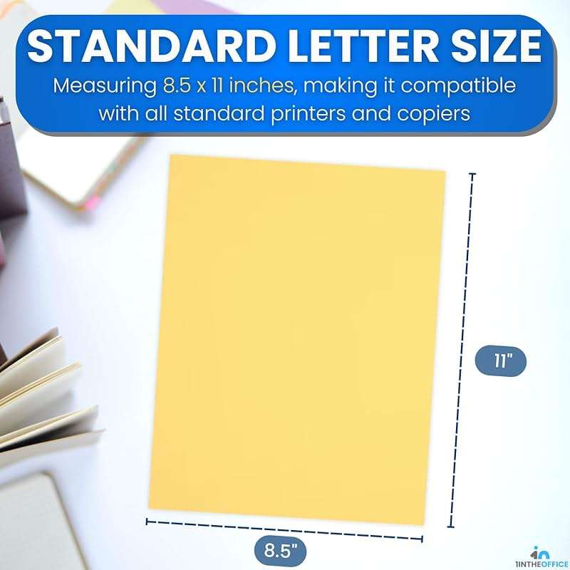 1InTheOffice Yellow Copy Paper, Printer Paper, Colored Copy Paper, 20 lbs., 8.5" x 11", 20 lbs., 500 Pack - Image 4