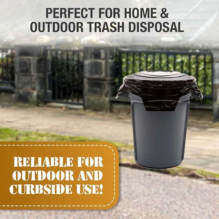 95-96 Gallon Extra-Large Black Garbage Can Liners, Heavy-Duty Trash Bags, 50 Bags, 1.5 Mil Thick, Ideal for Commercial & Home Use - Image 6