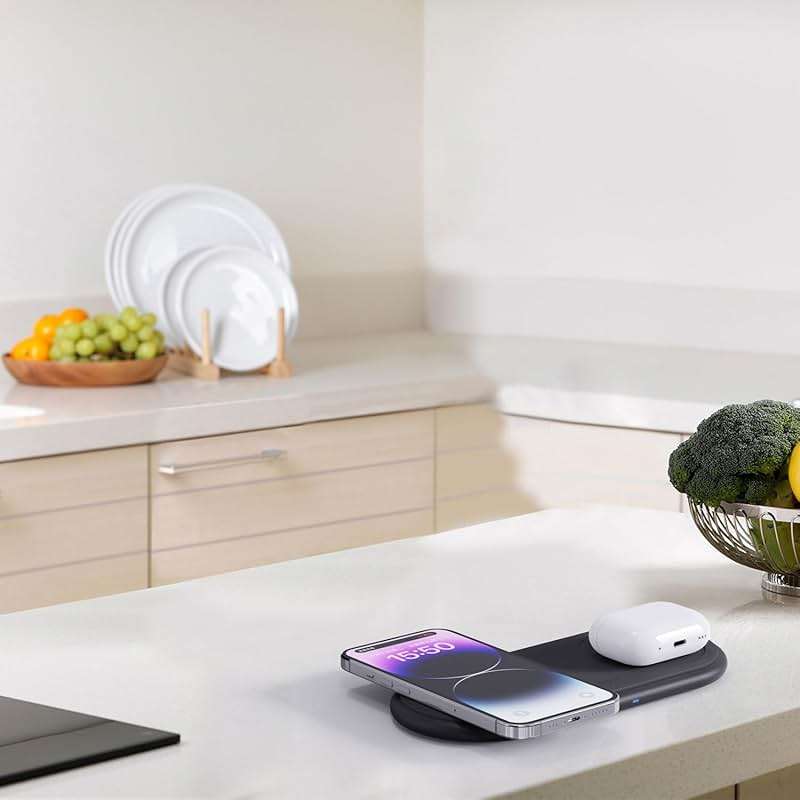 COSPRO Electric Salt and Pepper Grinder Set of 2 – Rechargeable Stainless Steel Mills with Qi-Wireless Charging Base | One-Hand Operation | Adjustable Coarseness | Easy Clean | Automatic Spice Grinder - Image 2