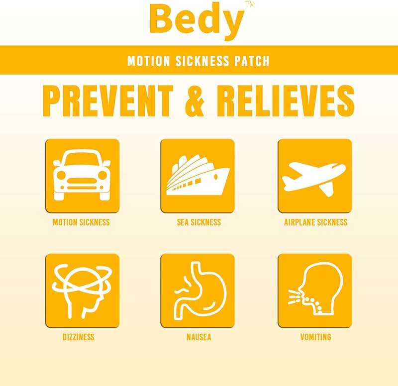 Bedy 30 Count Motion Sickness Patches, Sea Sickness Patches for Cruise, Nausea Relief for Adults & Kids, Non-Drowsy, 72H Long-Lasting, Road, Boat, Airplane Travel Essentials - Image 2