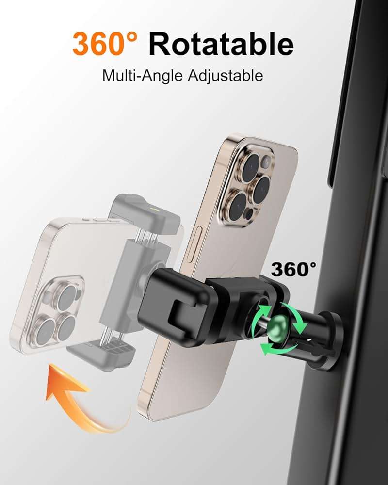 Gym Magnetic Phone Holder, 360°Adjustable, Portable Magnetic Phone Holder Mount for Gym, Attaches to Metal Surfaces, Gym Accessories for Men and Women Workout, Compatible with 4-7" Smartphones - Image 4