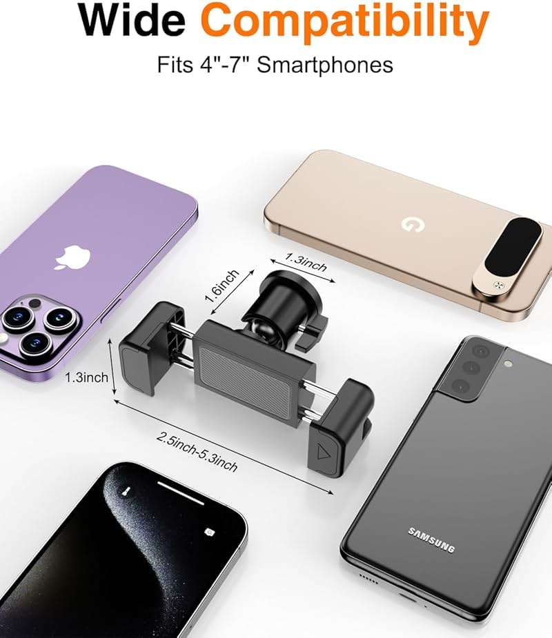 Gym Magnetic Phone Holder, 360°Adjustable, Portable Magnetic Phone Holder Mount for Gym, Attaches to Metal Surfaces, Gym Accessories for Men and Women Workout, Compatible with 4-7" Smartphones - Image 5