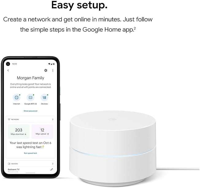 Google WiFi - AC1200 - Mesh WiFi System - WiFi Router - 3000 Sq Ft Coverage - 2 Pack - Image 6
