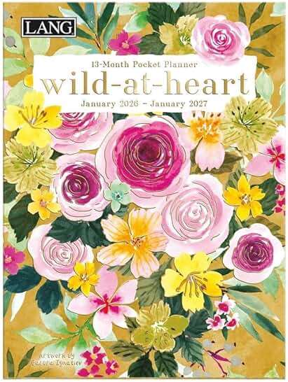 Lang, Wild At Heart Monthly 2026 Pocket Planner, 4.9'' X 6.6'', Weekly Calendar with Spiral Binding - Image 1