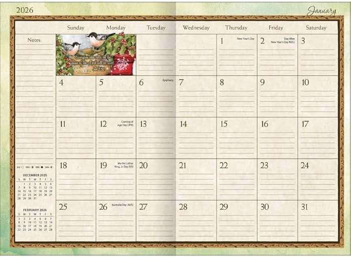 Bountiful Blessings Monthly 2026 Pocket Planner, 4.9'' X 6.6'', with Stapled Binding - Image 3