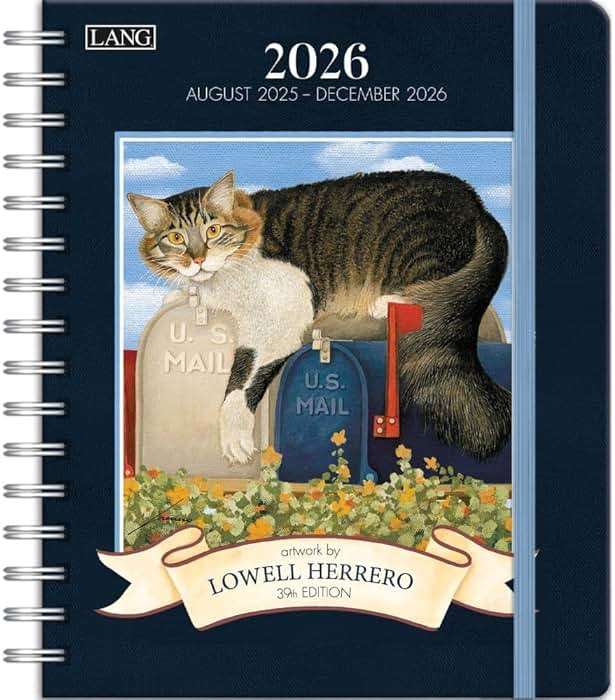 Lang, American Cat Deluxe 2026 Planner, 8.25'' X 9.5'', Weekly Calendar with Stapled Binding - Image 1
