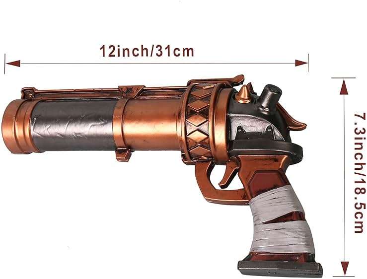 HOTTERCOS 12" Steampunk Foam Weapons Cosplay Costume Accessories Props Replica Halloween Party - Image 3