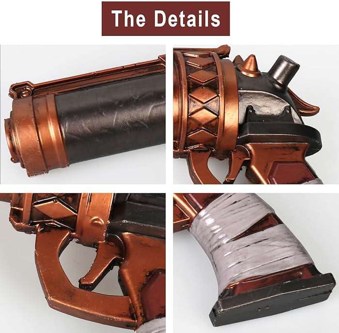 HOTTERCOS 12" Steampunk Foam Weapons Cosplay Costume Accessories Props Replica Halloween Party - Image 4