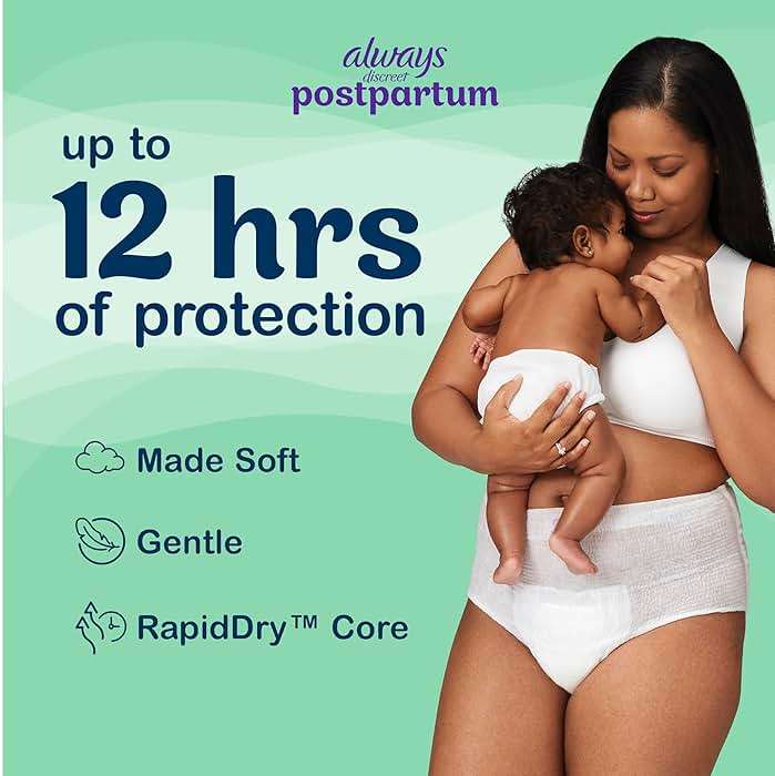Always Discreet Postpartum and Adult Incontinence Underwear for Women, Small/Medium, Maximum Protection, 14 Count - Image 2