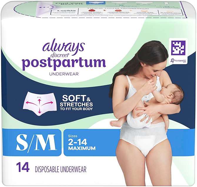 Always Discreet Postpartum and Adult Incontinence Underwear for Women, Small/Medium, Maximum Protection, 14 Count - Image 10