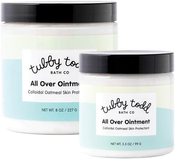 TUBBY TODD All Over Ointment - Baby Eczema Cream, Everyday Multi-Purpose Sensitive, Dry, Irritation Baby Skin Relief Cream, Steroid & Gluten Free, Fragrance Free, 3.5 oz & 8oz, 2 Pack - Product Image
