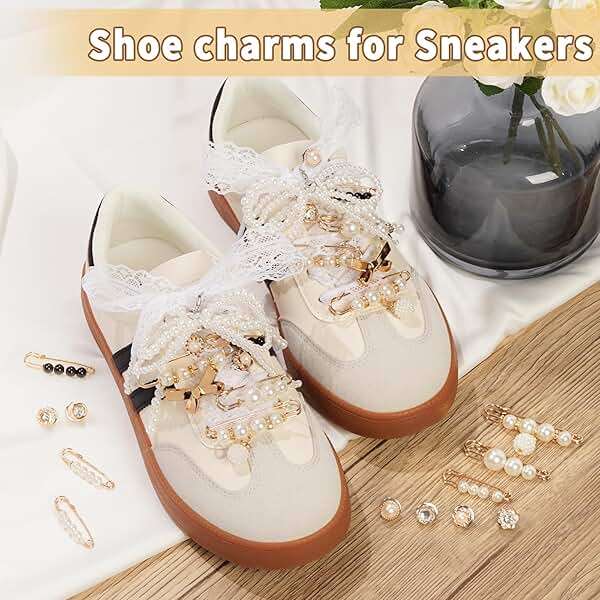 HDGDT Shoe Charms for Sneakers, Charms for Shoe Shoelace Junk Socks, Pearl Shoe Laces Charms for Sneakers, Shoe Jewelry for Women Sneakers Socks Shoelaces Clothes, Hats Decoration - Image 2