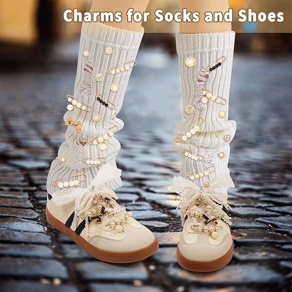 HDGDT Shoe Charms for Sneakers, Charms for Shoe Shoelace Junk Socks, Pearl Shoe Laces Charms for Sneakers, Shoe Jewelry for Women Sneakers Socks Shoelaces Clothes, Hats Decoration - Image 3