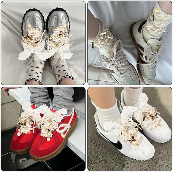 HDGDT Shoe Charms for Sneakers, Charms for Shoe Shoelace Junk Socks, Pearl Shoe Laces Charms for Sneakers, Shoe Jewelry for Women Sneakers Socks Shoelaces Clothes, Hats Decoration - Image 5