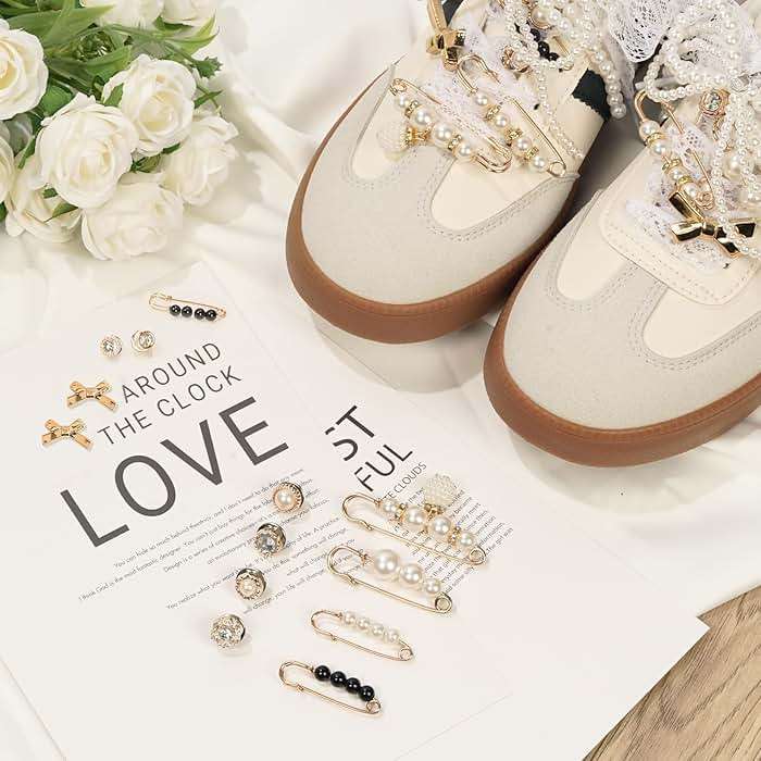 HDGDT Shoe Charms for Sneakers, Charms for Shoe Shoelace Junk Socks, Pearl Shoe Laces Charms for Sneakers, Shoe Jewelry for Women Sneakers Socks Shoelaces Clothes, Hats Decoration - Image 6