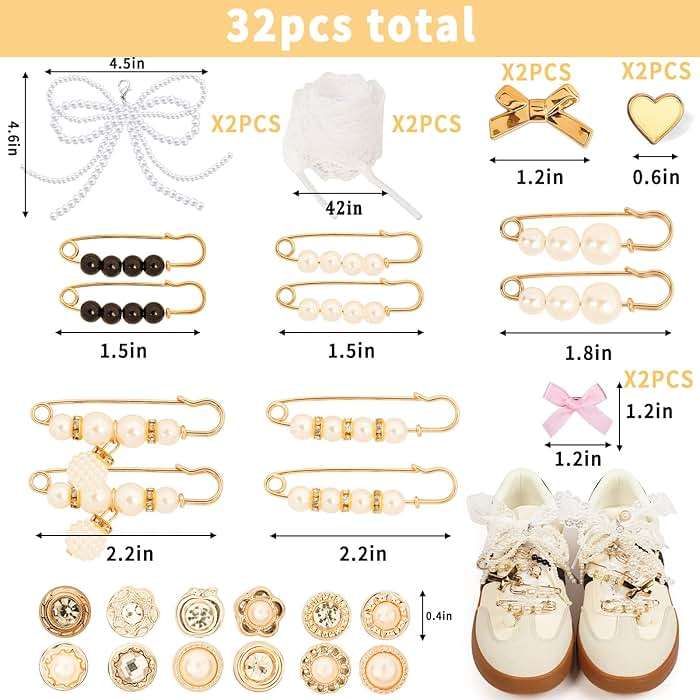 HDGDT Shoe Charms for Sneakers, Charms for Shoe Shoelace Junk Socks, Pearl Shoe Laces Charms for Sneakers, Shoe Jewelry for Women Sneakers Socks Shoelaces Clothes, Hats Decoration - Image 7