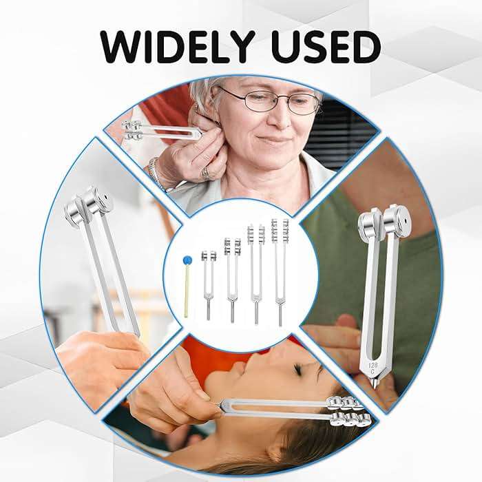 32 Hz 48 Hz 64 Hz and 128 Hz Otto Tuner Weighted Tuning Forks of 4 for Healing, Sound Therapy, stress alleviation, relaxation, with Handbag, Hammer and Wrench - Image 7
