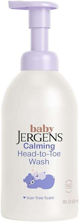 Jergens Baby Calming Head to Toe Foaming Wash, Baby Shampoo and Body Wash, Baby Shampoo Tear Free, Kids Foaming Body Wash, 18 Fl Oz - Image 1