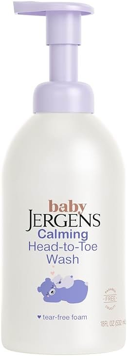 Jergens Baby Calming Head to Toe Foaming Wash, Baby Shampoo and Body Wash, Baby Shampoo Tear Free, Kids Foaming Body Wash, 18 Fl Oz - Product Image