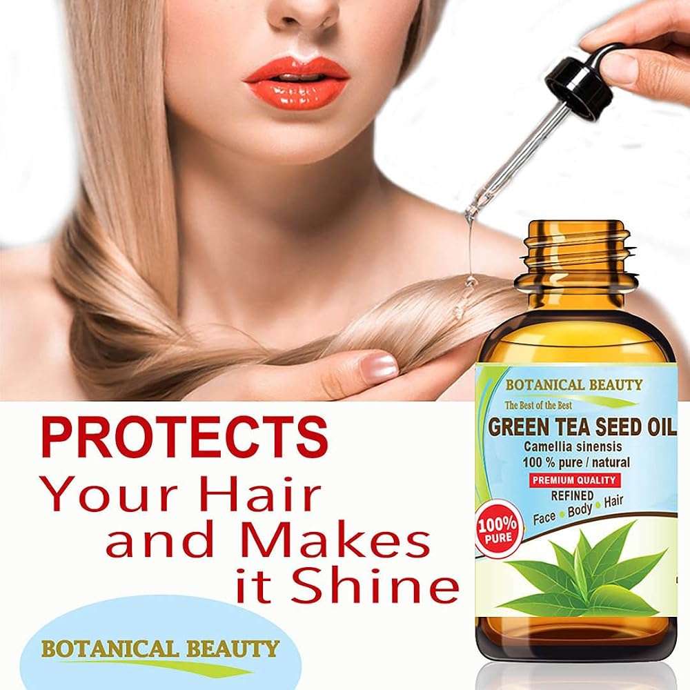 Botanical Beauty GREEN TEA SEED OIL Camellia Sinensis Oil 100% Pure Natural Undiluted Cold Pressed Carrier Oil for Face, Skin, Hair, Nails, Rich in Vitamin C, Vitamin E (0.5 Fl Oz) - Image 5