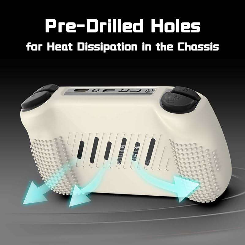 FIOPAZ for Anbernic RG CubeXX Silicone Case, Soft Protective Cover Case for RG Cube XX, Drop & Scratch Resistant Washable for RGcubeXX Retro Handheld Game Console Accessories with Lanyard (Off-White) - Image 5