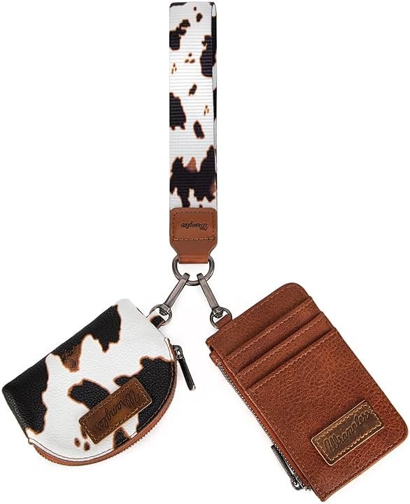 Montana West Wrangler Keychain Wristlet Wallets for Women Western Dual Pouch Wristlet Credit Card Holder Wallet - Product Image
