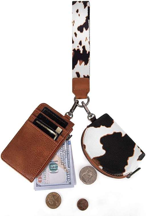 Montana West Wrangler Keychain Wristlet Wallets for Women Western Dual Pouch Wristlet Credit Card Holder Wallet - Image 4