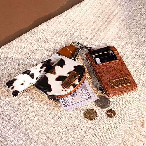 Montana West Wrangler Keychain Wristlet Wallets for Women Western Dual Pouch Wristlet Credit Card Holder Wallet - Image 7