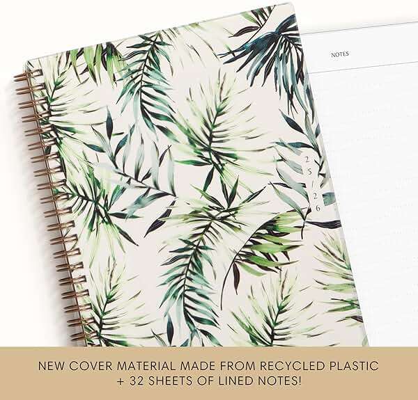 Blue Sky Sustainability 2025-2026 Weekly and Monthly Academic Year Planner Calendar, July 2025 - June 2026, 5.875" x 8.625", Flexible Cover From Recycled Plastic, Wirebound, Laminated Tabs, Storage Pocket, Shawna - Image 5