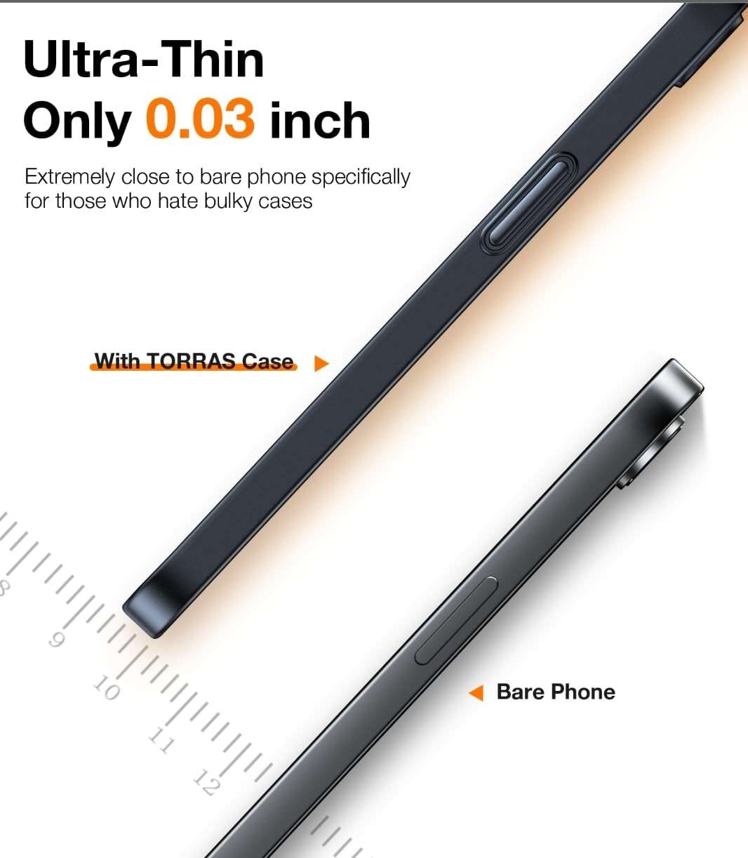 TORRAS Magnetic Slim Fit for iPhone 17e Case for iPhone 16e Case, Ultra-Thin & Fit for MagSafe, Lightweight Matte Anti-Scratch Hard PC Cover Case for iPhone 16e/17e Phone Case 6.1 inch, Black - Image 3
