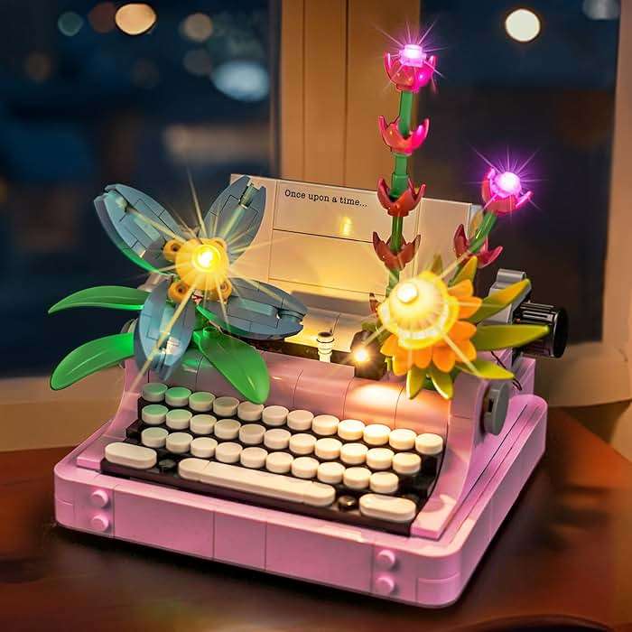 Brickshining LED Lighting Compatible with LEGO 31169 Typewriter with Flowers - JUST Light,No Model Included,Light Kit Compatible with LEGO Creator 3 in 1 31169 Building Set - Image 1