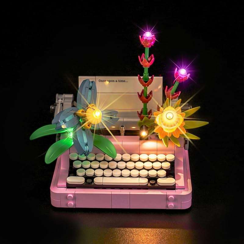 Brickshining LED Lighting Compatible with LEGO 31169 Typewriter with Flowers - JUST Light,No Model Included,Light Kit Compatible with LEGO Creator 3 in 1 31169 Building Set - Image 3