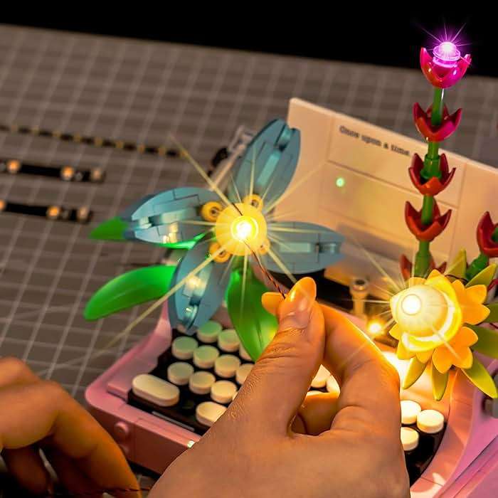 Brickshining LED Lighting Compatible with LEGO 31169 Typewriter with Flowers - JUST Light,No Model Included,Light Kit Compatible with LEGO Creator 3 in 1 31169 Building Set - Image 5