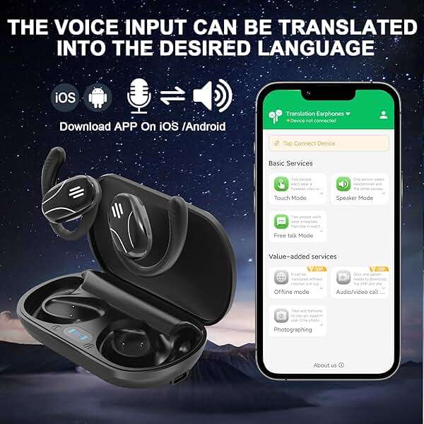 Language Translator Earbuds, 3-in-1 AI Translation Earbuds Real Time Supports 144 Languages Translate Headphones Two Way Online Bluetooth Instant Voice Translation Device for iOS & Android - Image 6